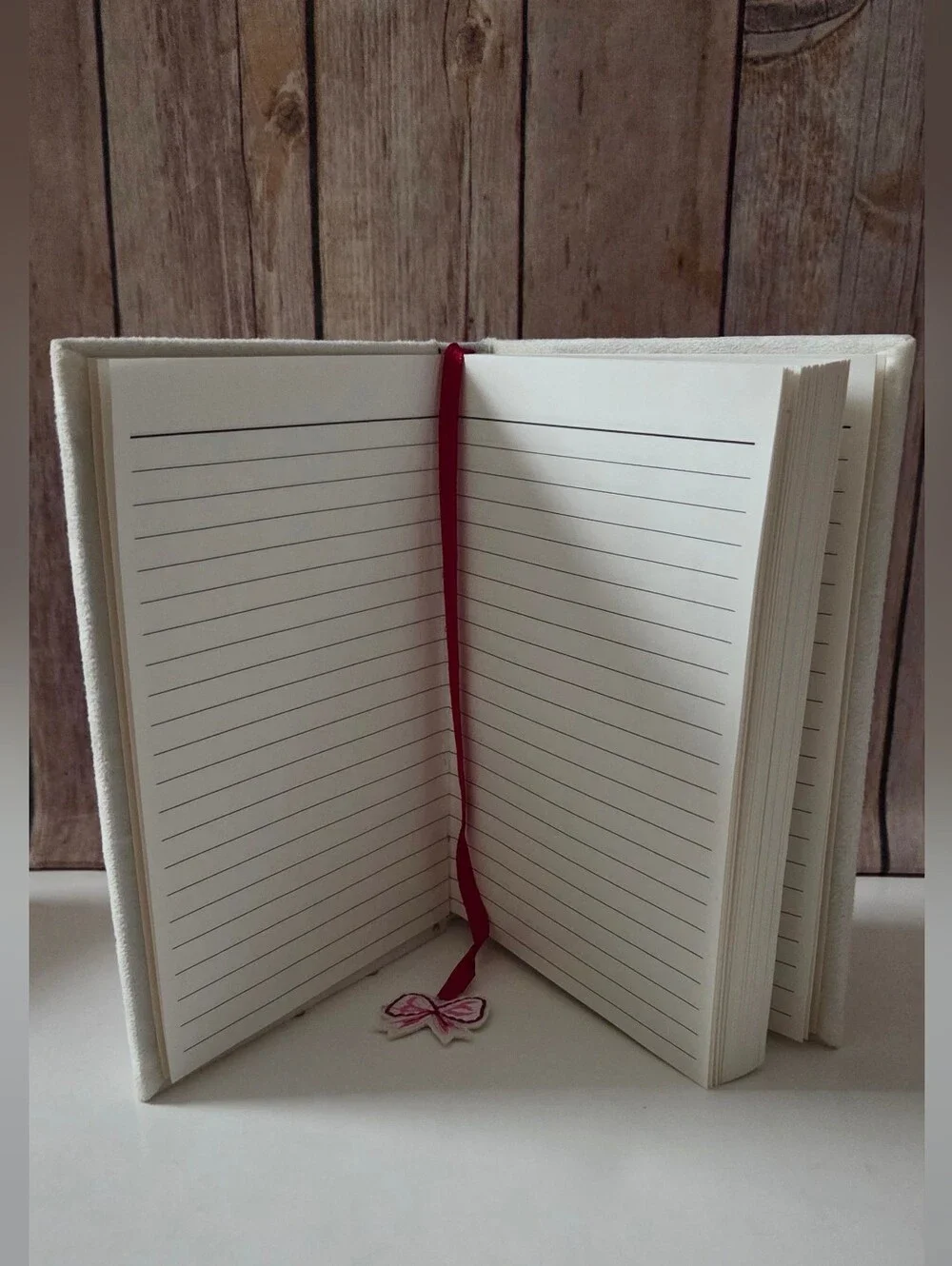 Holiday Velvet Journal with Embellished Christmas Tree Bookmark Included